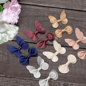 img 1 attached to 12-Piece Alligator Bow Barrettes Set With Elegant Textured Hair Accessories For Toddler Girls And Teens, By VCOSTORE