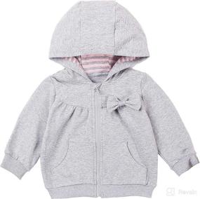 img 4 attached to 👶 COTTON FAIRY Baby Girls Striped Hoodie Coats: Stylish and Cozy Jackets