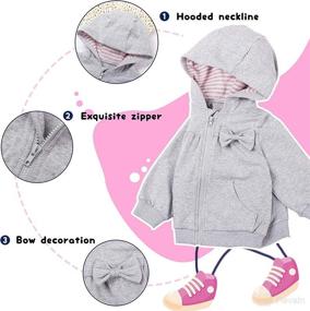 img 1 attached to 👶 COTTON FAIRY Baby Girls Striped Hoodie Coats: Stylish and Cozy Jackets