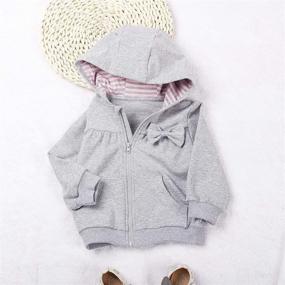 img 2 attached to 👶 COTTON FAIRY Baby Girls Striped Hoodie Coats: Stylish and Cozy Jackets