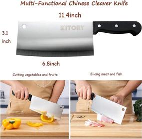img 3 attached to German Steel Meat Cleaver - Super Sharp Kitory Knife For Professional Chefs | Kitchen Gift Idea