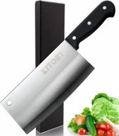 german steel meat cleaver - super sharp kitory knife for professional chefs | kitchen gift idea logo