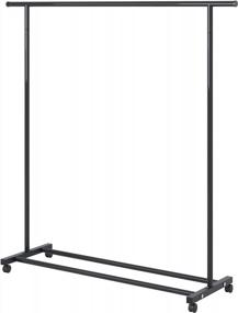 img 1 attached to Portable Multi-Functional Clothing Rack With Wheels - UDEAR Freestanding Garment Hanger In Black