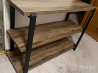 img 1 attached to Rustic Oak Console Table With 3-Tier Shelf Ideal For Living Room Or Hallway review by Craig Waters