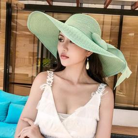 img 3 attached to Stay Stylish And Protected: Women'S Foldable Wide Brim Sun Hat For Summer Beach Days