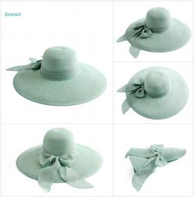 img 2 attached to Stay Stylish And Protected: Women'S Foldable Wide Brim Sun Hat For Summer Beach Days