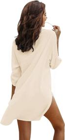 img 2 attached to 👙 Ekouaer Swimsuit Henley Shirts: Trendy Beachwear for Women - Perfect Swimsuits & Cover Ups