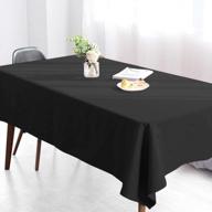 stylish and durable wimaha black rectangular tablecloth for any occasion, 59 x 82 inches - perfect for kitchen, parties, and picnics logo