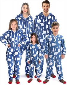 img 4 attached to Веселые рождественские комбинезоны для всей семьи: удобные пижамы для женщин, мужчин, взрослых и пар от SUNNYBUY