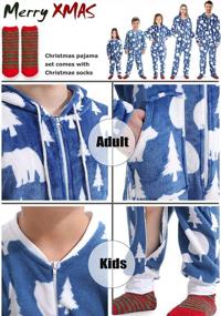 img 2 attached to Веселые рождественские комбинезоны для всей семьи: удобные пижамы для женщин, мужчин, взрослых и пар от SUNNYBUY