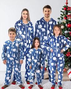 img 3 attached to Веселые рождественские комбинезоны для всей семьи: удобные пижамы для женщин, мужчин, взрослых и пар от SUNNYBUY