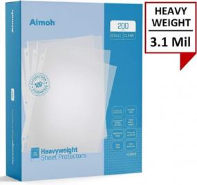 img 3 attached to 200-Count Aimoh Heavyweight Clear Sheet Protectors - Fits 8.5 X 11 Paper - 3 Hole Design & Reinforced Edge.