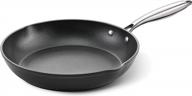 12-inch nonstick frying pan: durable aluminum skillet with stainless steel handle for induction, gas, and electric stove tops - oven safe for enhanced cooking - by chefly logo