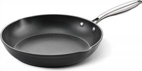 img 4 attached to 12-Inch Nonstick Frying Pan: Durable Aluminum Skillet With Stainless Steel Handle For Induction, Gas, And Electric Stove Tops - Oven Safe For Enhanced Cooking - By CHEFLY