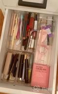 img 1 attached to 25-Piece Clear Plastic Drawer Organizers: Non-Slip Trays For Makeup, Jewelry, Office & More! review by Brian Buck