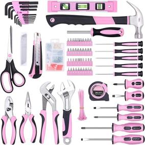 img 2 attached to Complete 220-Piece Pink Tool Set For Women – Ideal For All Home Repairs And DIY Projects