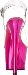 img 2 attached to Pleaser Women'S Sky308/C/HPCH Dress Sandal, Clear Pink, 7 M US