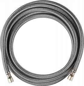 img 2 attached to 5 FT Stainless Steel Braided Ice Maker Hose 1/4" Comp X 1/4" Comp Connection 5' Length EFIELD