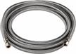 5 ft stainless steel braided ice maker hose 1/4" comp x 1/4" comp connection 5' length efield logo