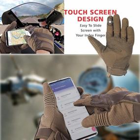 img 2 attached to Men'S Touch Screen Motorcycle Gloves: Hard Knuckle Paintball Tactical For Outdoor Sports - Cycling, Shooting, Airsoft.