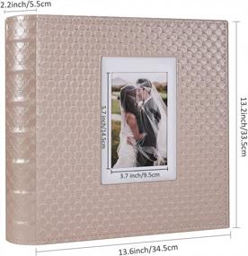 img 3 attached to DIY Leather Cover Photo Album - 60 Pages, 4X6 5X7 8X10 Self Adhesive Holds Any Size Photos Baby Family Wedding Anniversary (Light Champagne)