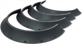 img 3 attached to Universal Black Fender Flares Wheel Arches Set For Cars - Kyostar New School 4Pcs 800Mm