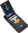 protective skycase wallet case with detachable hand strap for iphone 11 pro max 6.5" - black logo