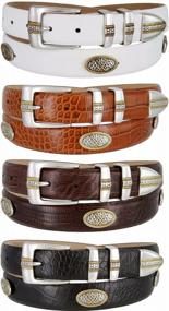 img 3 attached to Designer Golf Dress Belt In Italian Calfskin Leather - 1-1/8" (30Mm) Wide With Multiple Style Choices