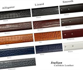 img 2 attached to Designer Golf Dress Belt In Italian Calfskin Leather - 1-1/8" (30Mm) Wide With Multiple Style Choices
