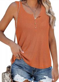 img 3 attached to Stunning Oversize Tank Tops For Women - Gemijack Henley Knit Tee Shirts