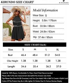 img 1 attached to Summer Beach Sundress: KIRUNDO 2023 Women'S Halter Neck Sleeveless Pleated Tank Top Mini Dress For A Loose And Comfortable Fit