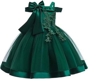 img 4 attached to Sleeveless Toddler Vintage Girls' Bridesmaid Dresses: Adorable Clothing for Toddlers