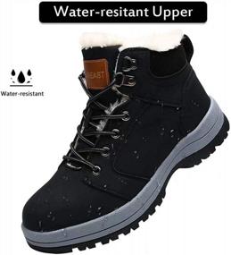 img 2 attached to Stay Warm And Stylish: Visionreast Snow Boots For Men And Women