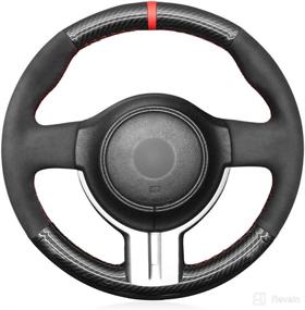 img 4 attached to 🚗 High-Quality Genuine Leather Auto Custom Steering Wheel Covers for Scion FR-S, Subaru BRZ, and Toyota 86 - 2013-2016 Accessories by JI Loncky