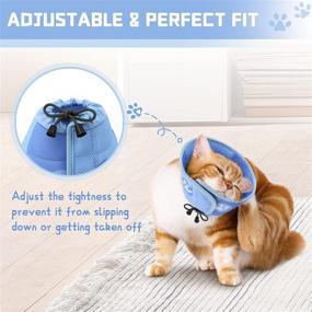 img 1 attached to 🐱 Supet Cat Cone Collar: A Soft and Adjustable Recovery Collar for Small and Large Cats