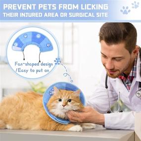 img 3 attached to 🐱 Supet Cat Cone Collar: A Soft and Adjustable Recovery Collar for Small and Large Cats