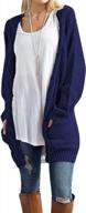 stylish and cozy: traleubie women's boho boyfriend cardigan sweater with long sleeve and open front logo