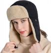 warm winter trapper hat with ear flaps: perfect for cold weather skiing & outdoor activities! logo