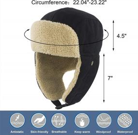 img 2 attached to Warm Winter Trapper Hat With Ear Flaps: Perfect For Cold Weather Skiing & Outdoor Activities!