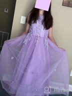 img 1 attached to Embroidered Princess 👸 Communion Bridesmaid Applique Girls' Clothing review by Brandon Hayes
