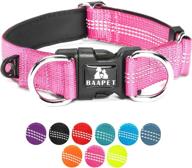 🐶 baapet comfortable dog collar for small puppy, medium and large dogs - double security dual d-ring and id tag hanger included logo