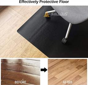 img 1 attached to Protect Your Hardwood Floors With Non-Toxic 63" X 51" Office Chair Mat - Updated Version (Black)