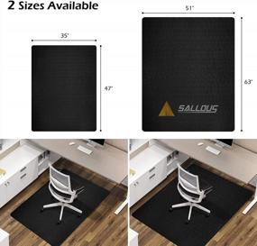 img 3 attached to Protect Your Hardwood Floors With Non-Toxic 63" X 51" Office Chair Mat - Updated Version (Black)