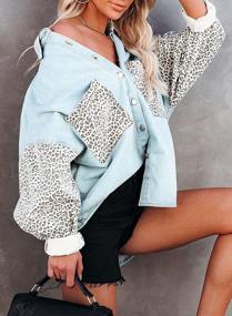 img 2 attached to Stay Stylish With AlvaQ'S Vintage Long Sleeve Jean Outwear Jacket For Women