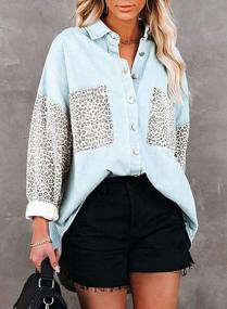 img 3 attached to Stay Stylish With AlvaQ'S Vintage Long Sleeve Jean Outwear Jacket For Women