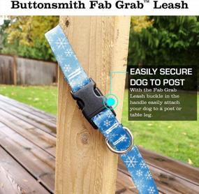 img 3 attached to Snowflake Fab Grab Leash With 3 Handles And Heavy Duty Quick Clasp - Made In USA By Buttonsmith