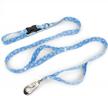 snowflake fab grab leash with 3 handles and heavy duty quick clasp - made in usa by buttonsmith logo