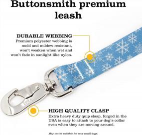 img 1 attached to Snowflake Fab Grab Leash With 3 Handles And Heavy Duty Quick Clasp - Made In USA By Buttonsmith