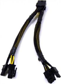 img 3 attached to AYA 11 18AWG PCI-E 8Pin To Dual 6+2 Splitter Cable W/Black Sleeves
