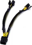aya 11 18awg pci-e 8pin to dual 6+2 разветвительный кабель с черными рукавами логотип